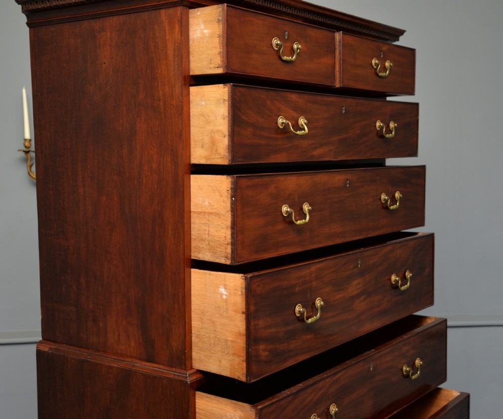 Georgian George III Mahogany Chest On Chest Tallboy View VI