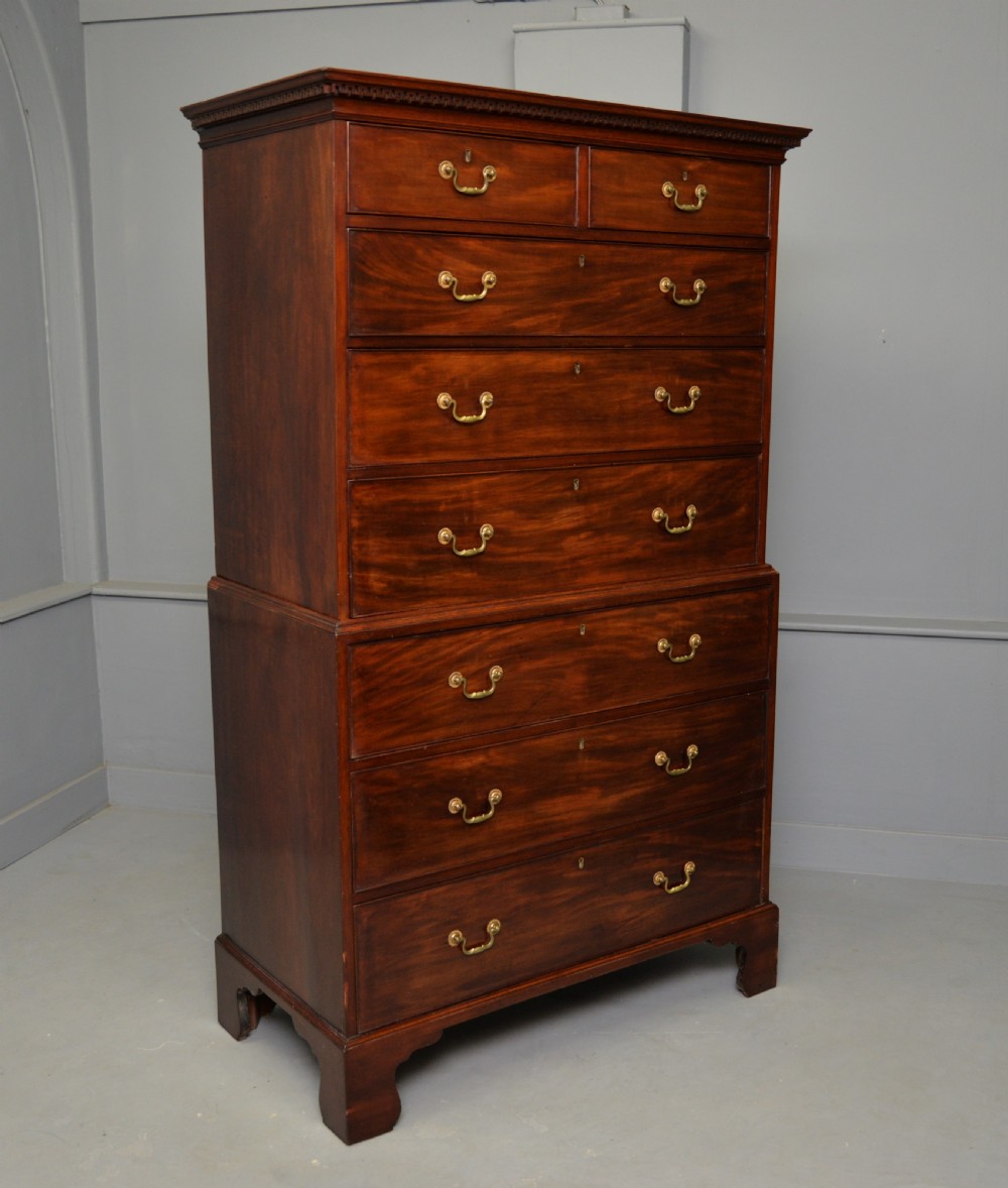 Georgian George III Mahogany Chest On Chest Tallboy View VII