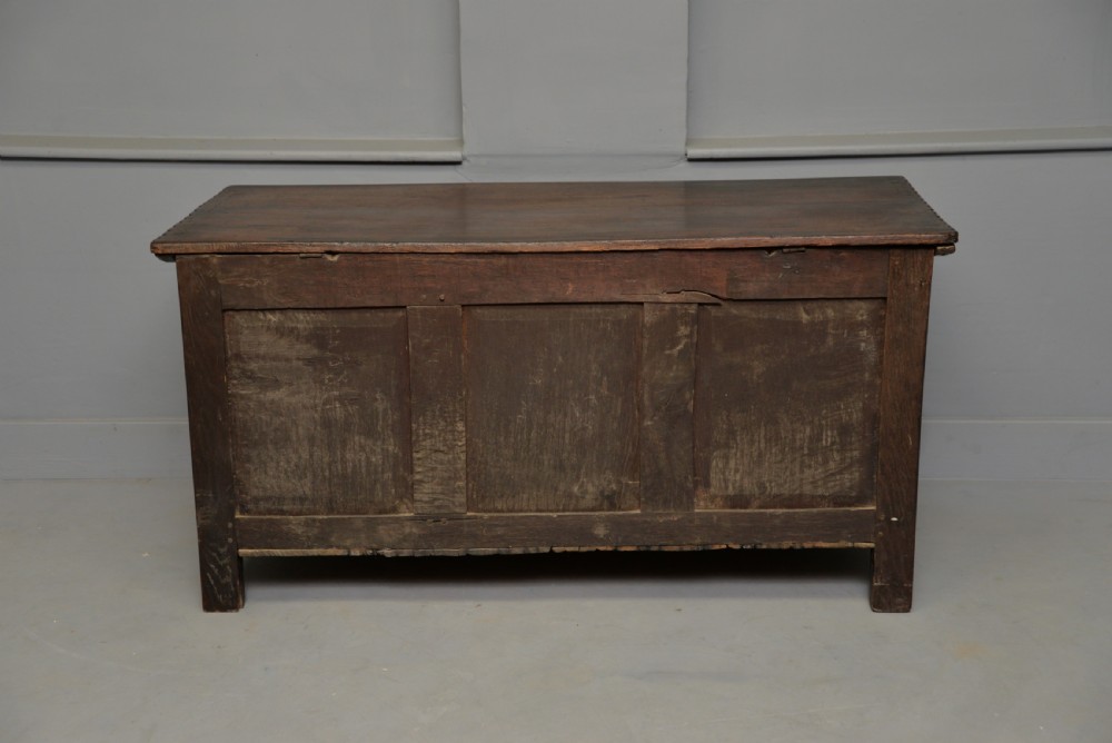 Charming 17th Century Carved Oak Coffer Chest View XXII