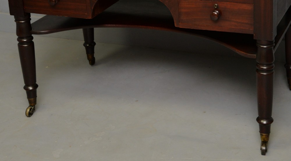 William IV Early 19th Century Mahogany Writing Table Desk View X