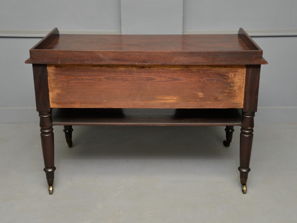 William IV Early 19th Century Mahogany Writing Table Desk View XXII