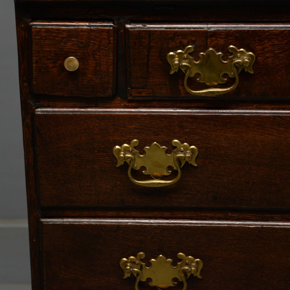 Georgian George III Oak Bureau Bookcase Cabinet View VII