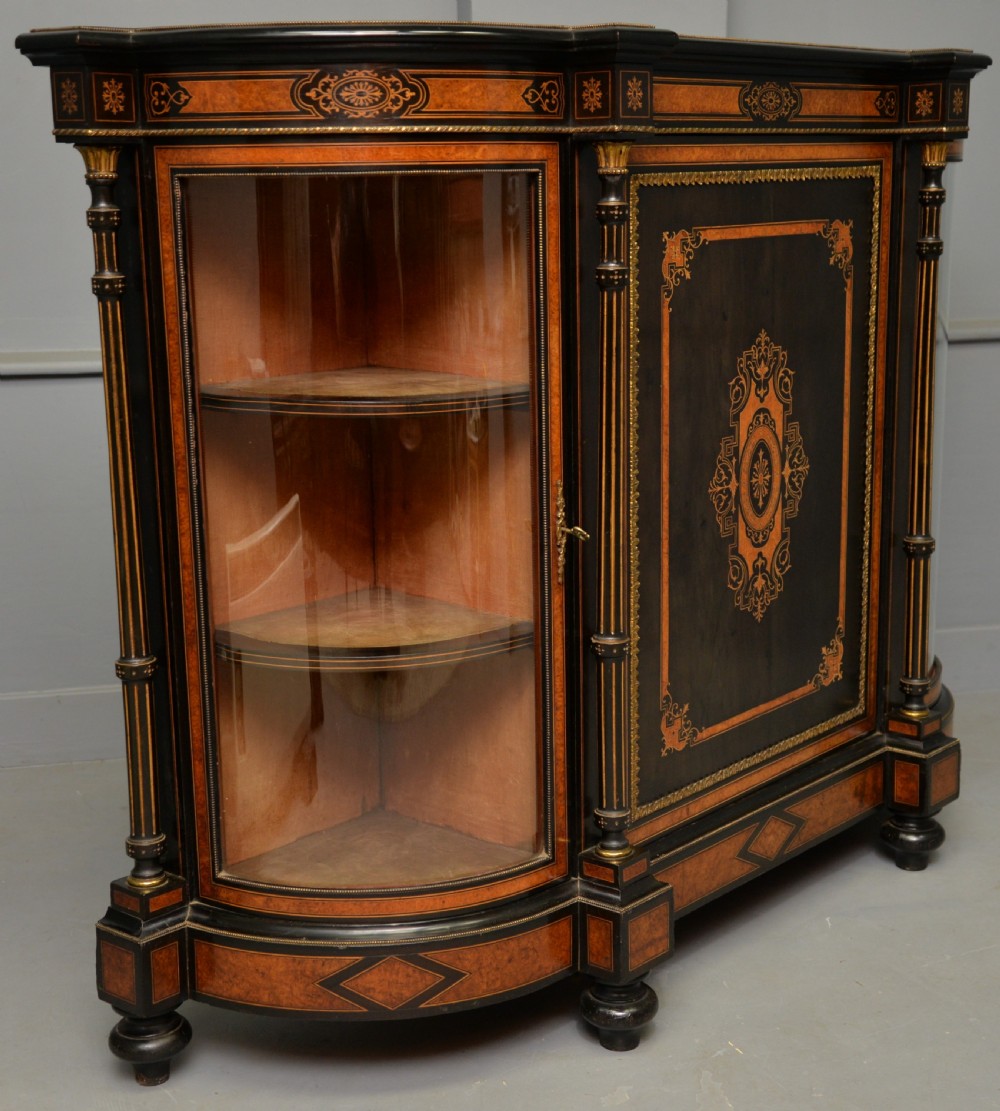 Fine Antique French Ebonised And Amboyna Credenza Cabinet Sideboard View XVIII