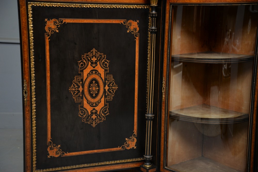 Fine Antique French Ebonised And Amboyna Credenza Cabinet Sideboard View XXII