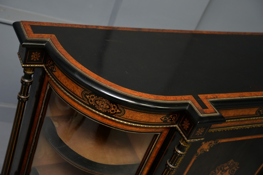 Fine Antique French Ebonised And Amboyna Credenza Cabinet Sideboard View XXIII