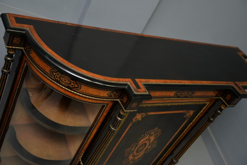 Fine Antique French Ebonised And Amboyna Credenza Cabinet Sideboard View XXIV