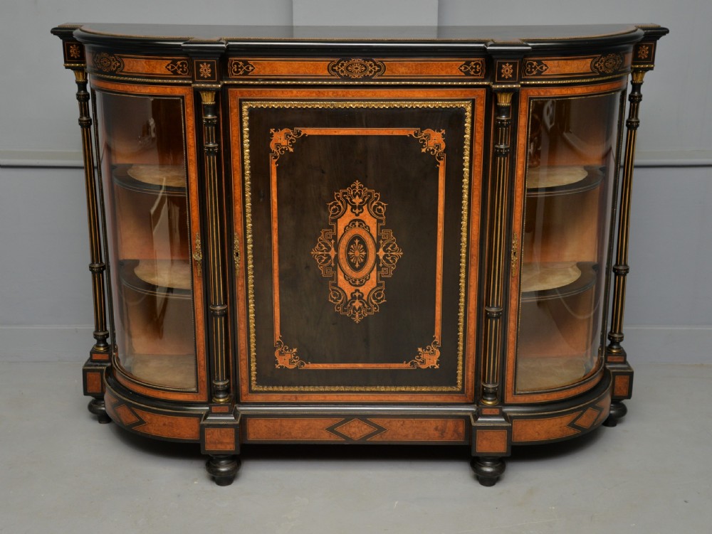 Fine Antique French Ebonised And Amboyna Credenza Cabinet Sideboard View XXVIII