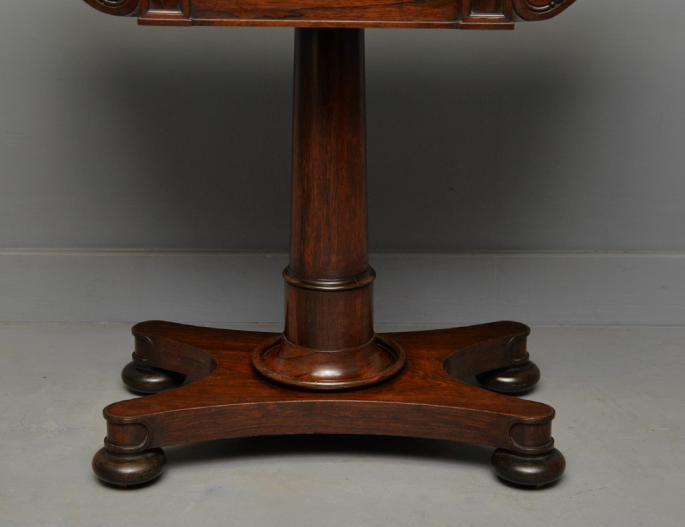 William IV Rosewood Fold-Over Card Side Table View IV