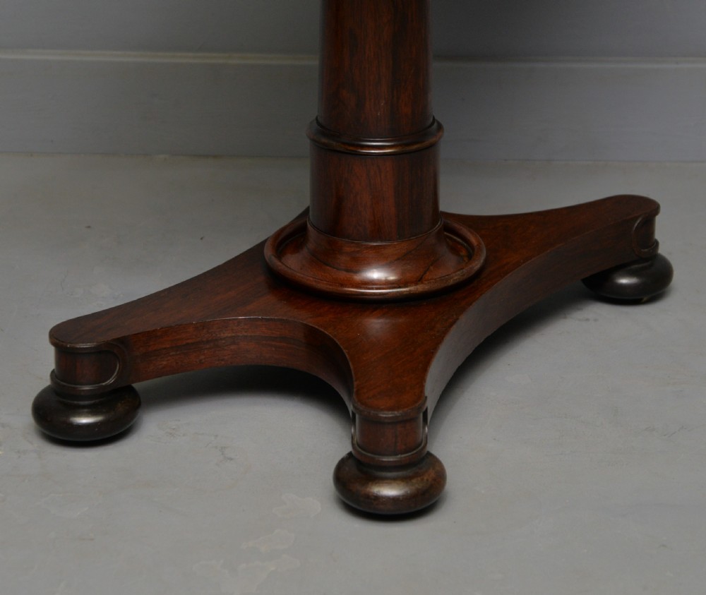 William IV Rosewood Fold-Over Card Side Table View X