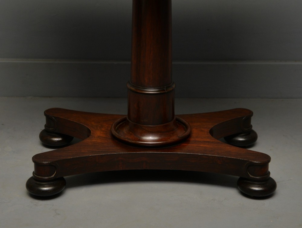 William IV Rosewood Fold-Over Card Side Table View XX