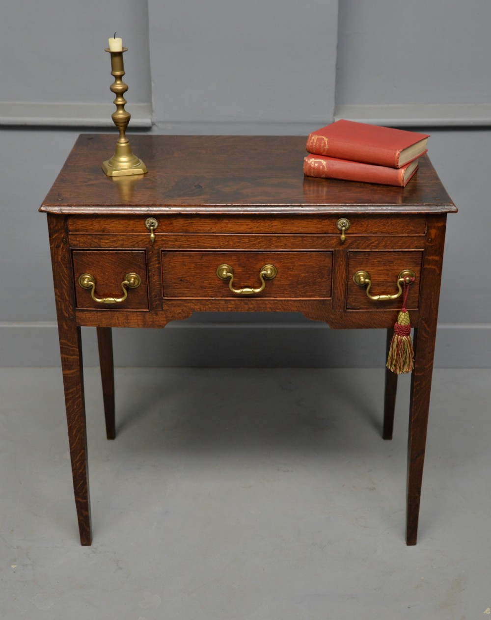 Charming Georgian Oak Lowboy Side Table View IV