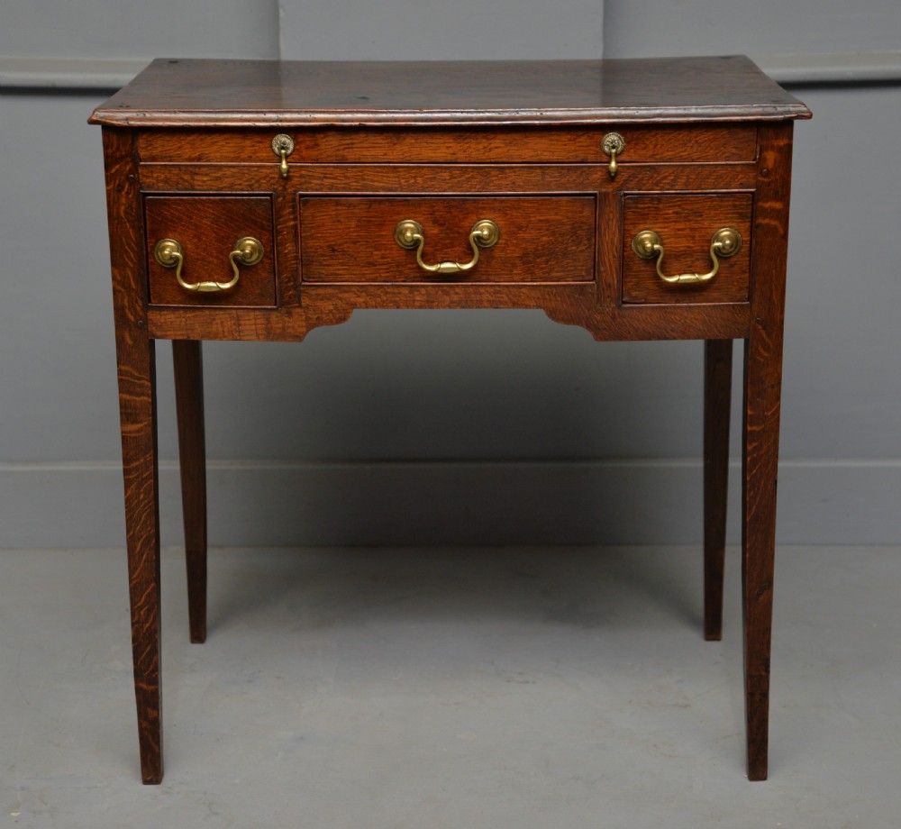 Charming Georgian Oak Lowboy Side Table View IX