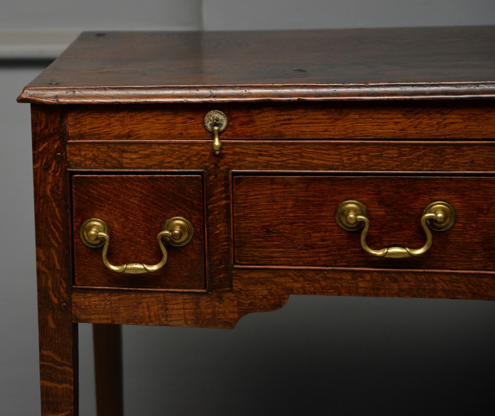 Charming Georgian Oak Lowboy Side Table View X