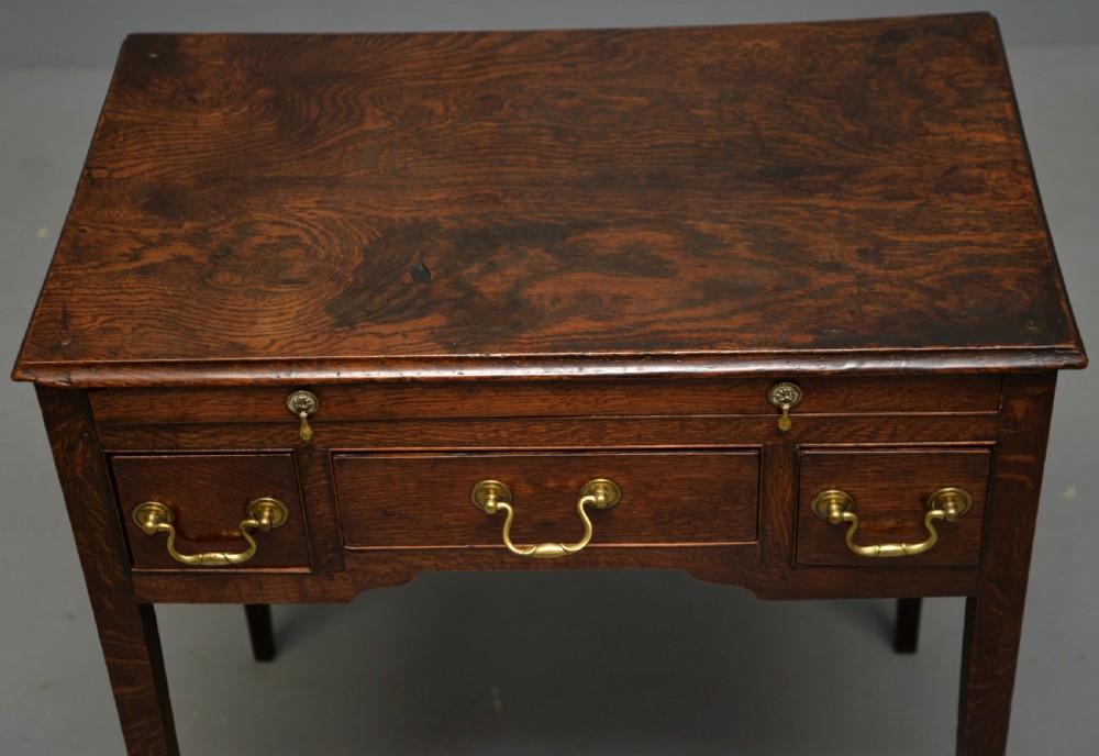 Charming Georgian Oak Lowboy Side Table View XX