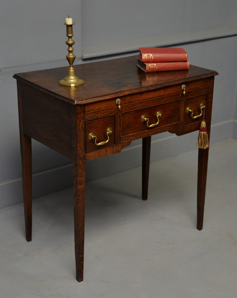 Charming Georgian Oak Lowboy Side Table View XXI