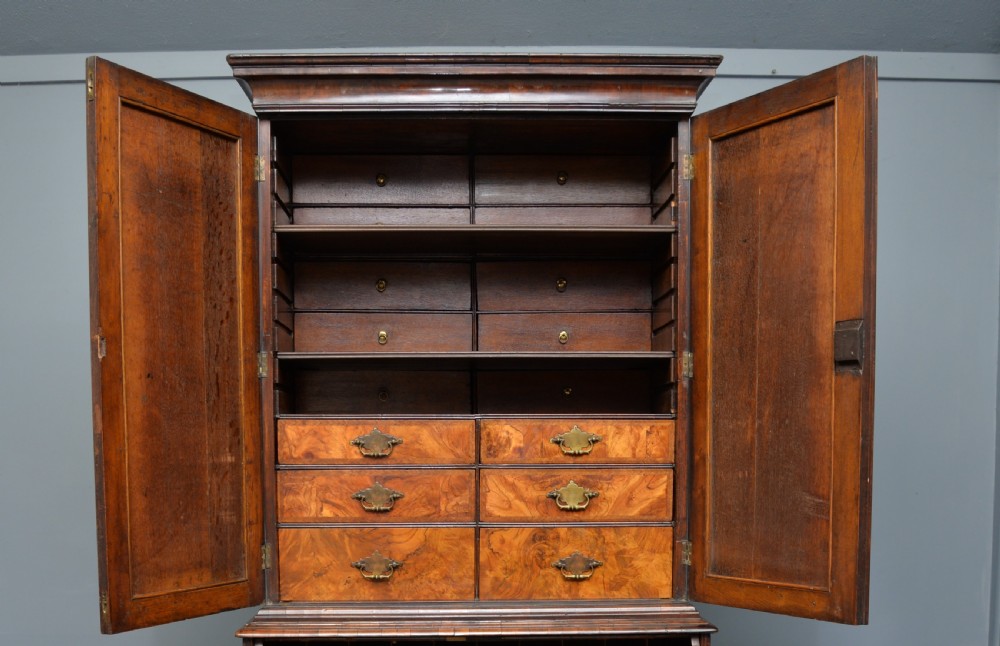 George II Walnut Secretaire Bookcase Desk c1730 View VIII