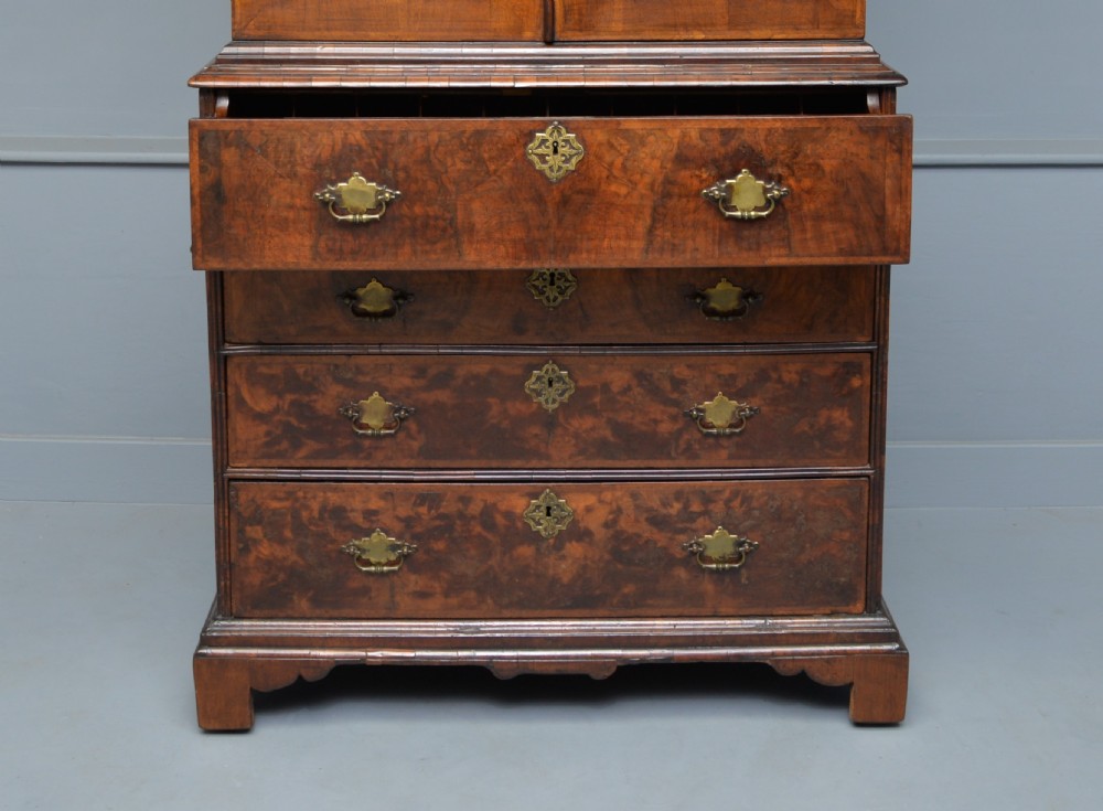 George II Walnut Secretaire Bookcase Desk c1730 View XVIII