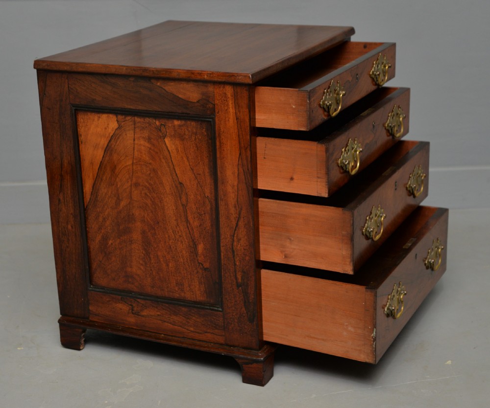 Charming Small Regency Rosewood Chest of Drawers View XI