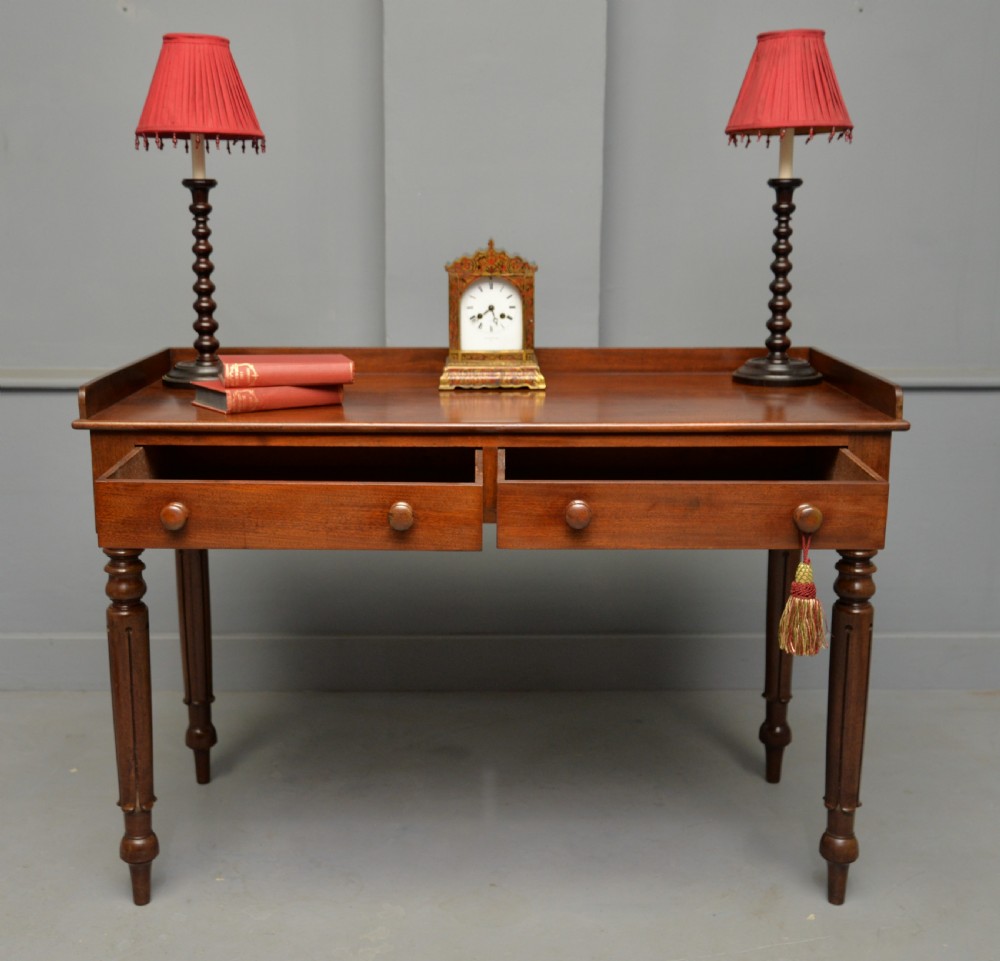 William IV Mahogany Writing Table / Side Table / Dressing Table View III