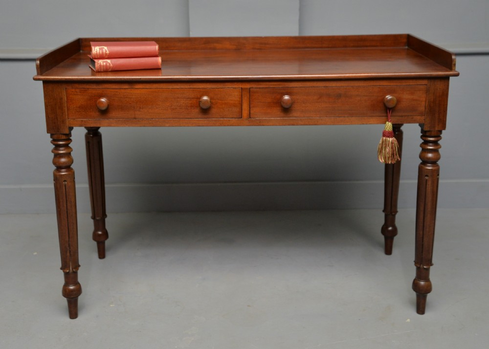 William IV Mahogany Writing Table / Side Table / Dressing Table View VI