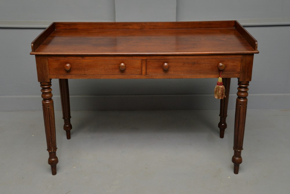 William IV Mahogany Writing Table / Side Table / Dressing Table View IX