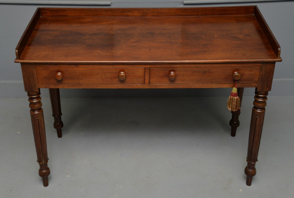 William IV Mahogany Writing Table / Side Table / Dressing Table View XI