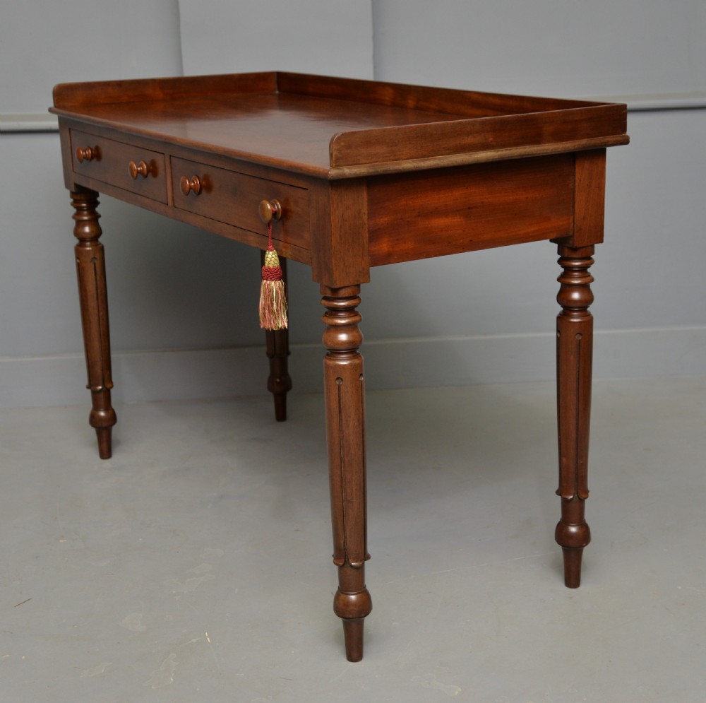 William IV Mahogany Writing Table / Side Table / Dressing Table View XV