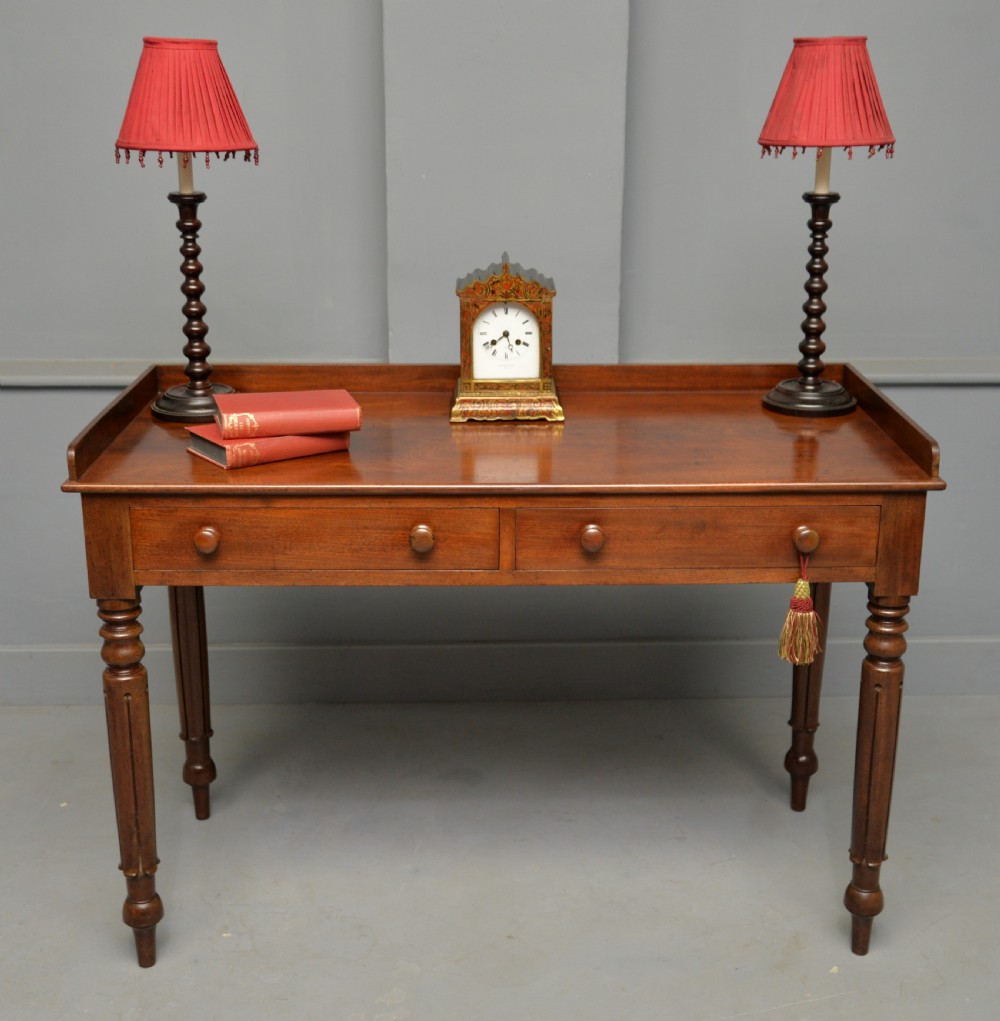 William IV Mahogany Writing Table / Side Table / Dressing Table View XX