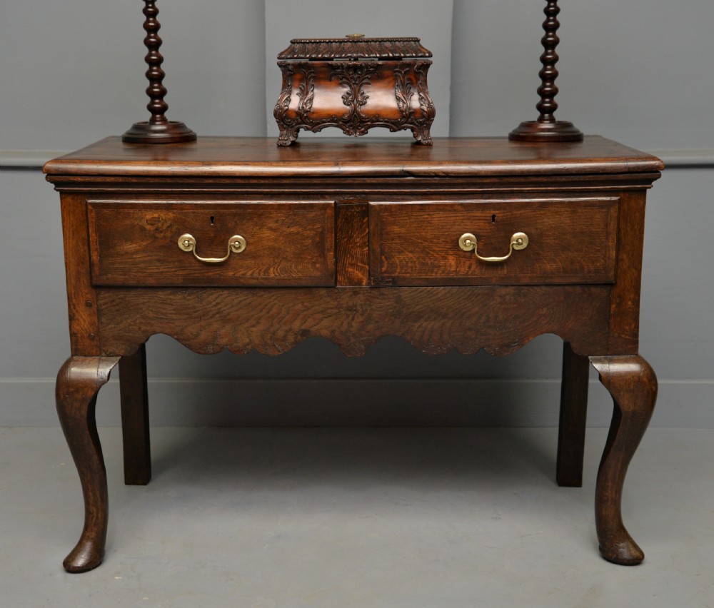 Charming Small Georgian Oak Sideboard Dresser Base View IV