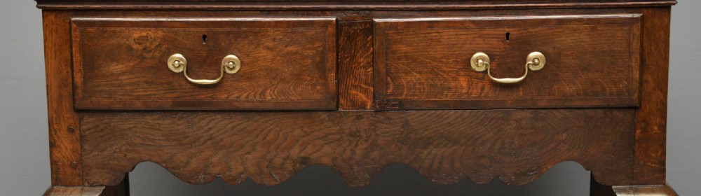 Charming Small Georgian Oak Sideboard Dresser Base View VII