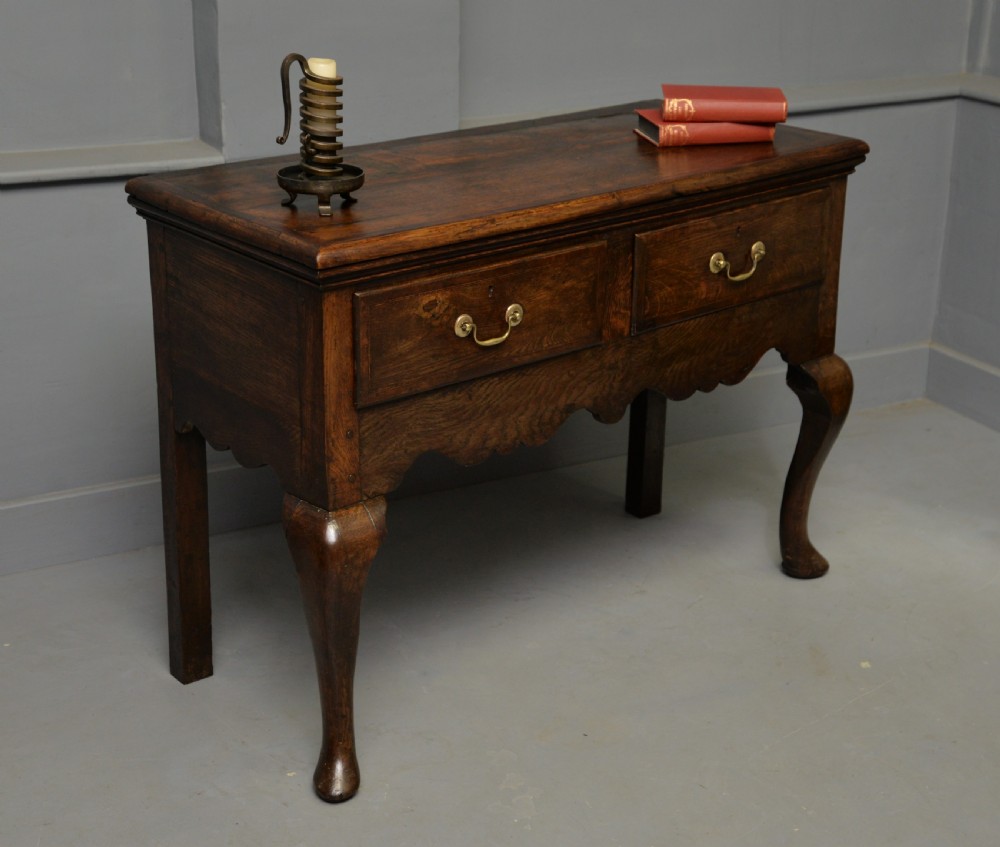 Charming Small Georgian Oak Sideboard Dresser Base View X