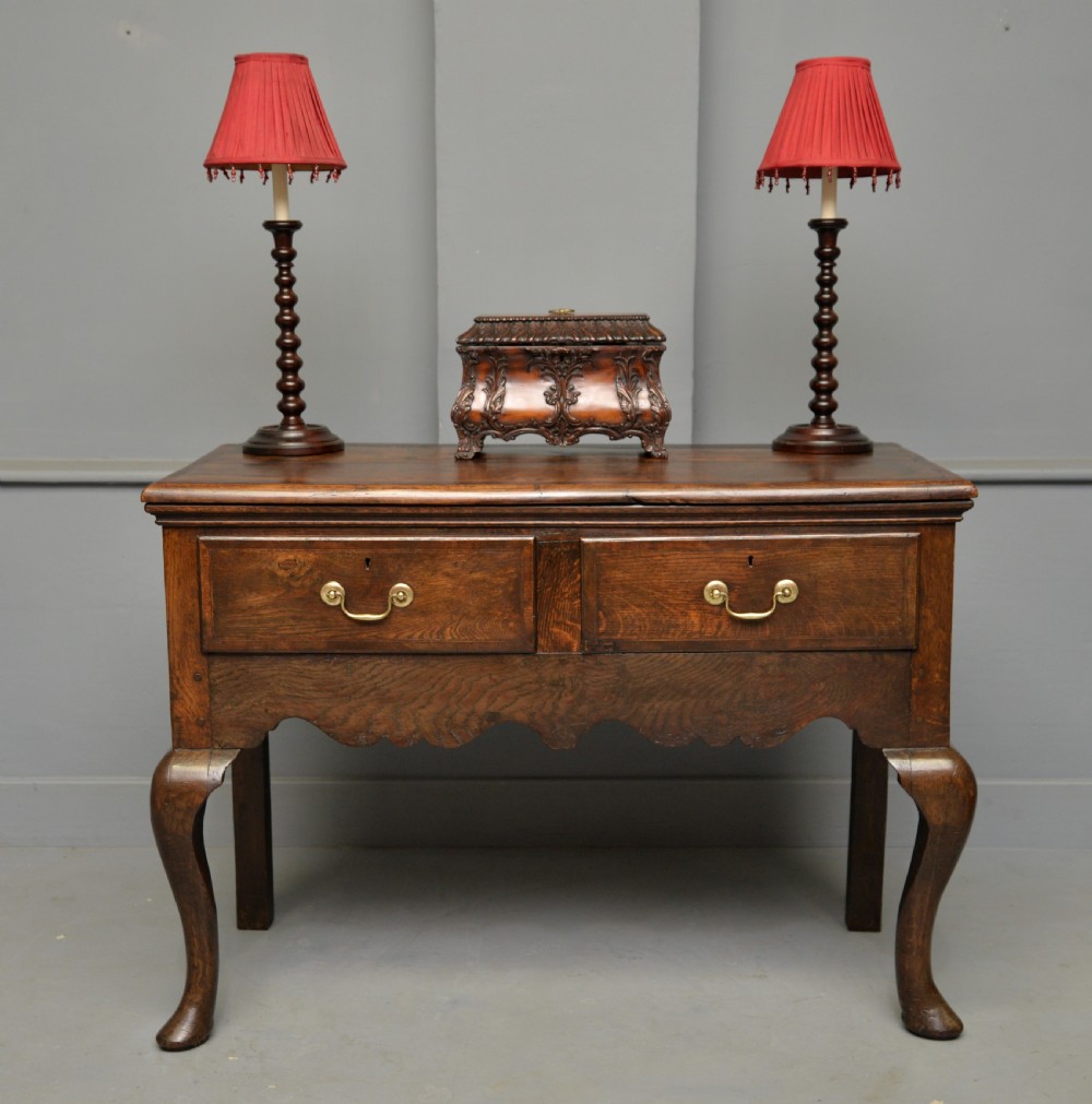 Charming Small Georgian Oak Sideboard Dresser Base View XX