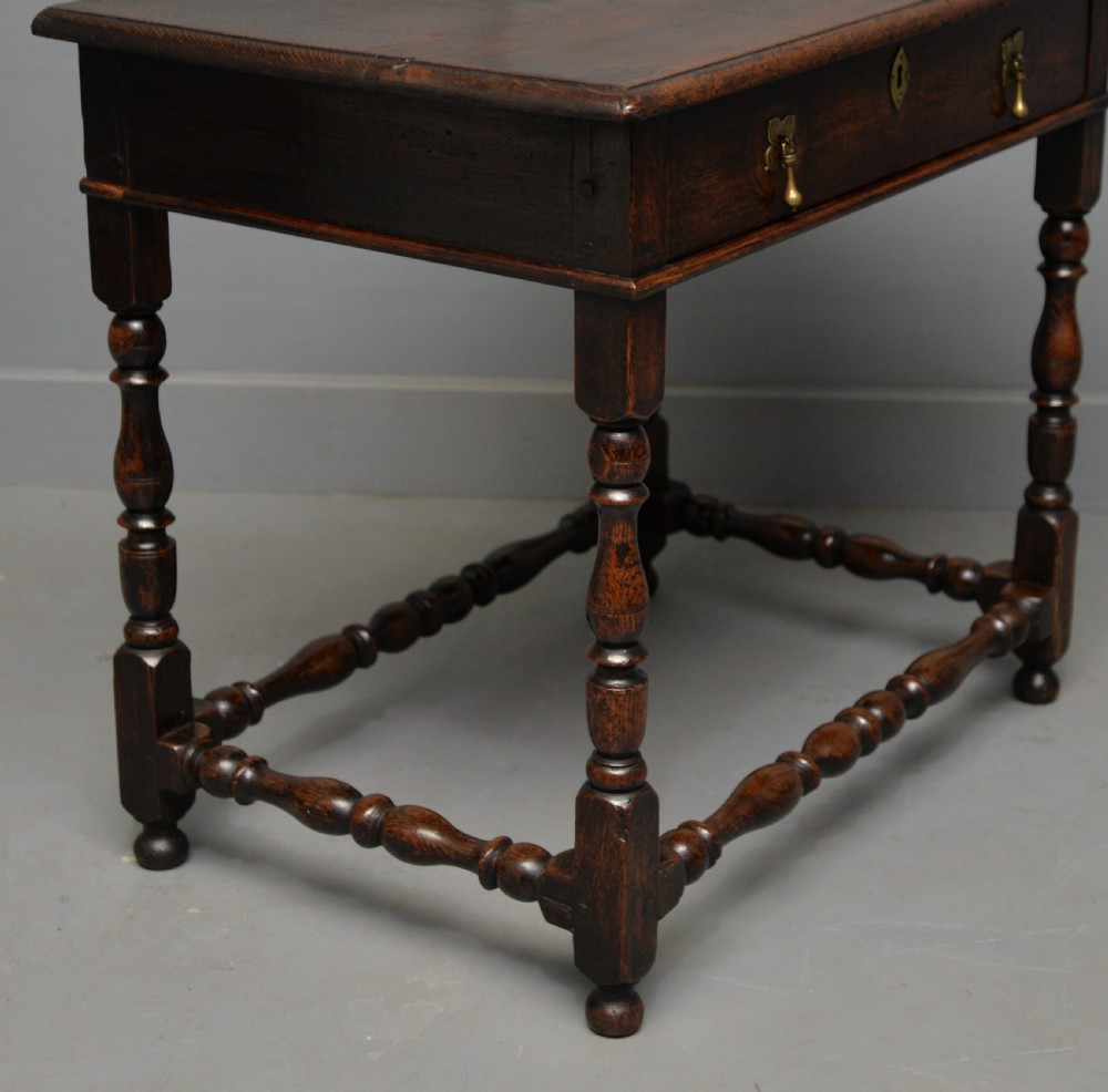 Charming 17th Century Oak Side Table View XII