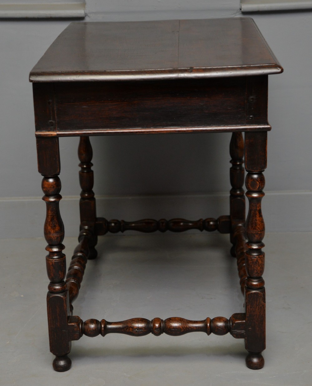 Charming 17th Century Oak Side Table View XIII
