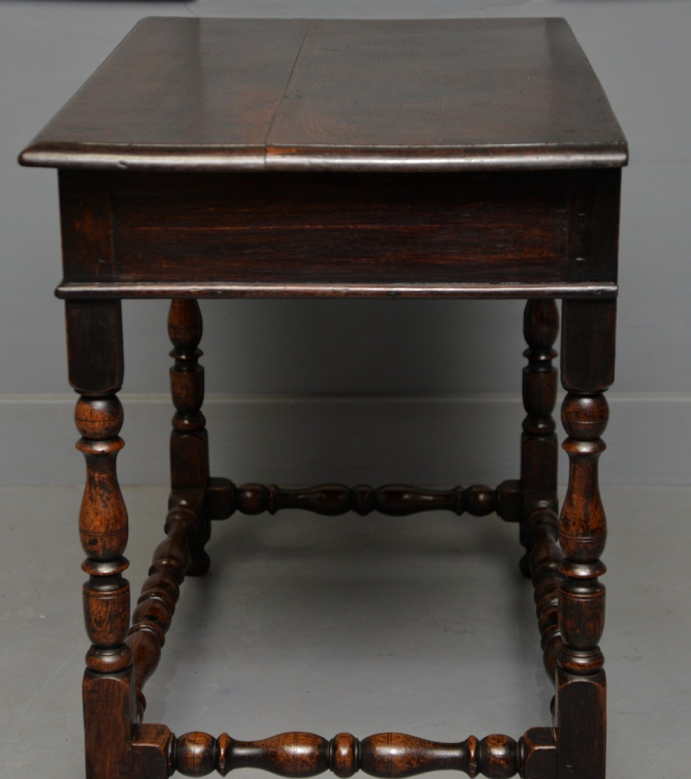 Charming 17th Century Oak Side Table View XVI