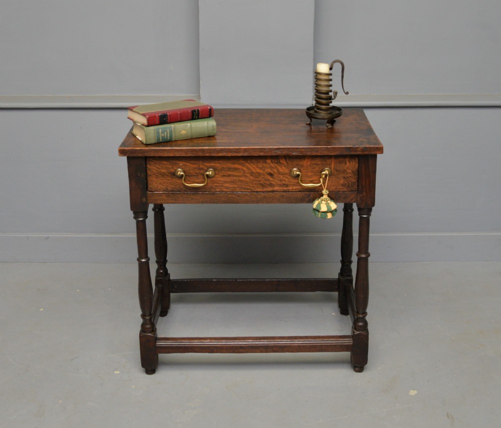 Charming 18th Century Oak Side Table View III