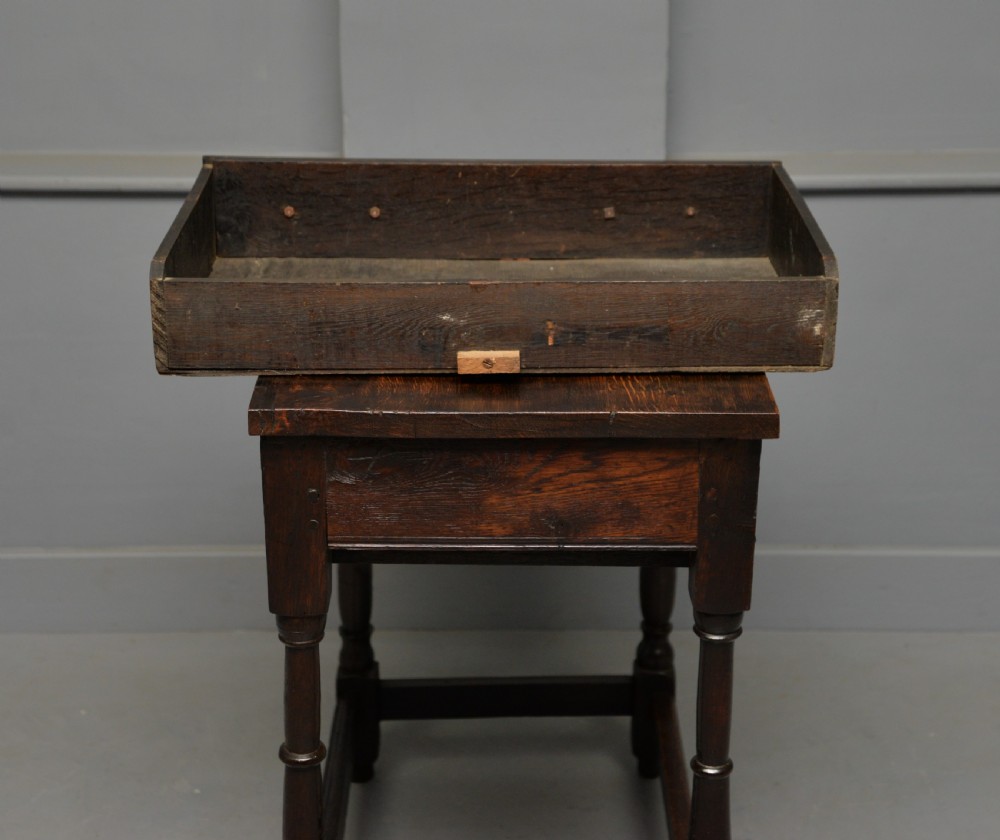 Charming 18th Century Oak Side Table View XI