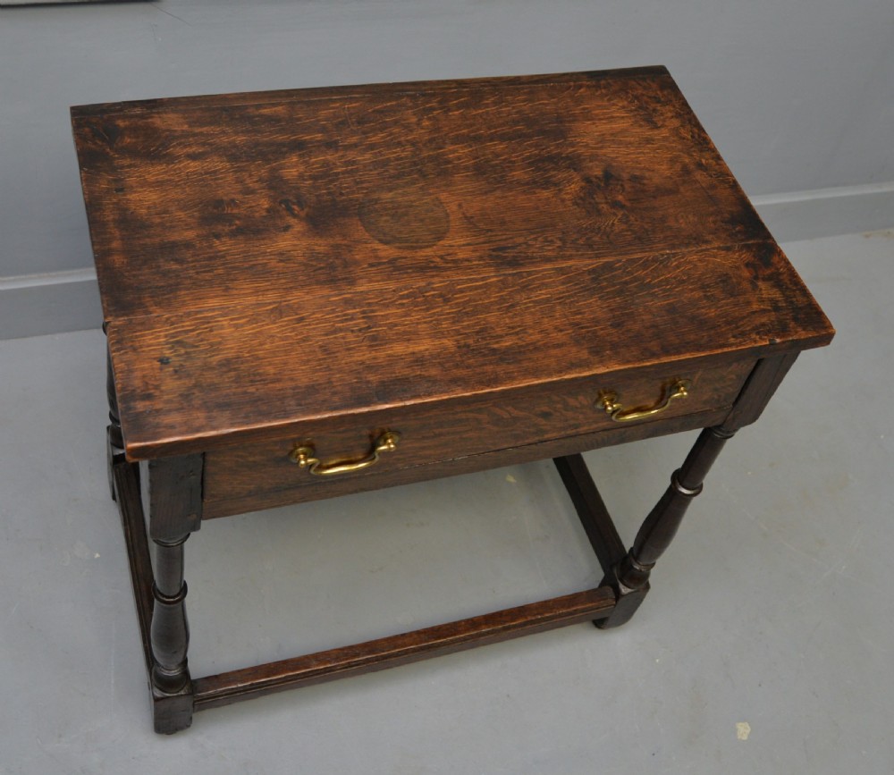 Charming 18th Century Oak Side Table View XIV