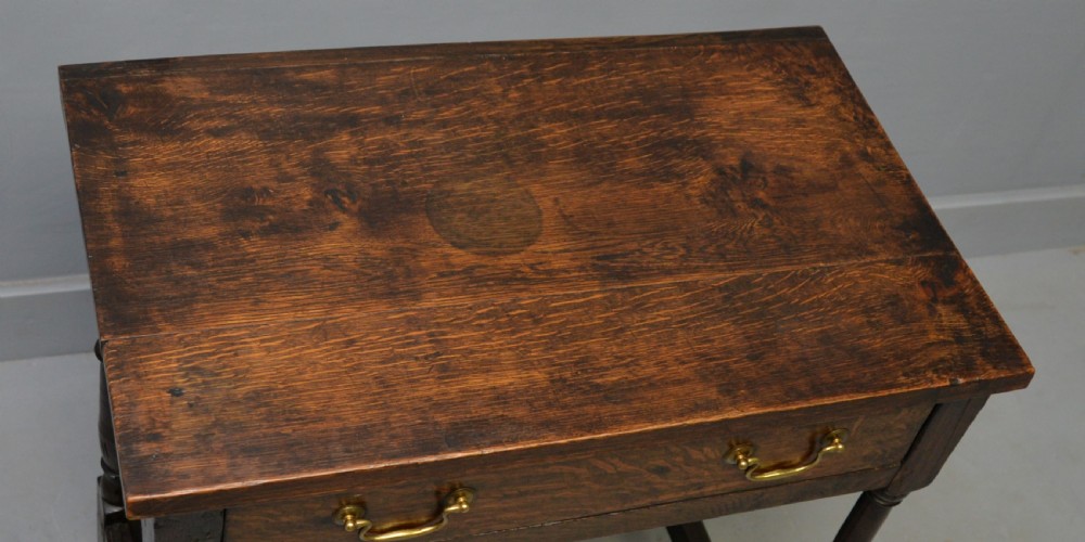 Charming 18th Century Oak Side Table View XV