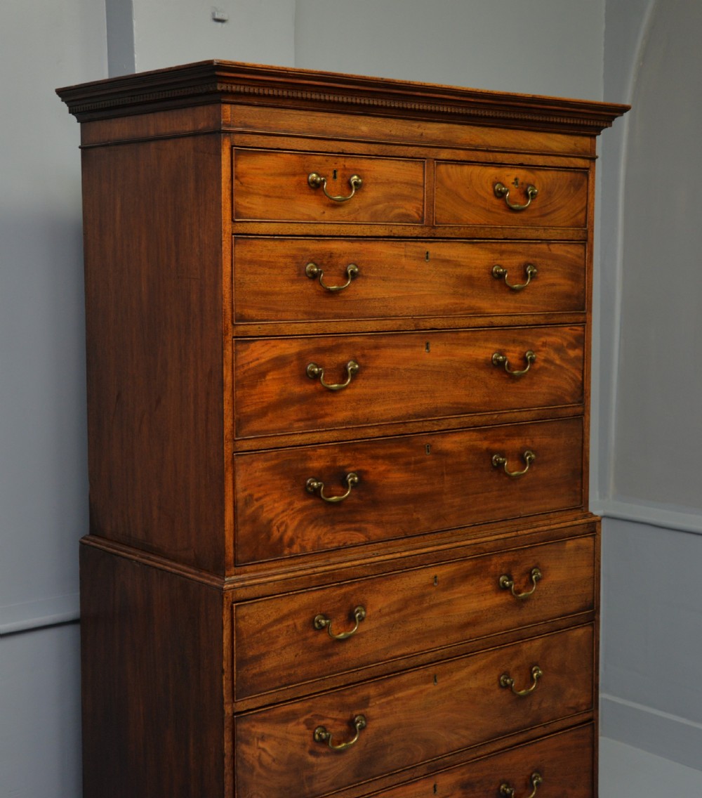 Georgian George III Mahogany Chest On Chest Tallboy View II