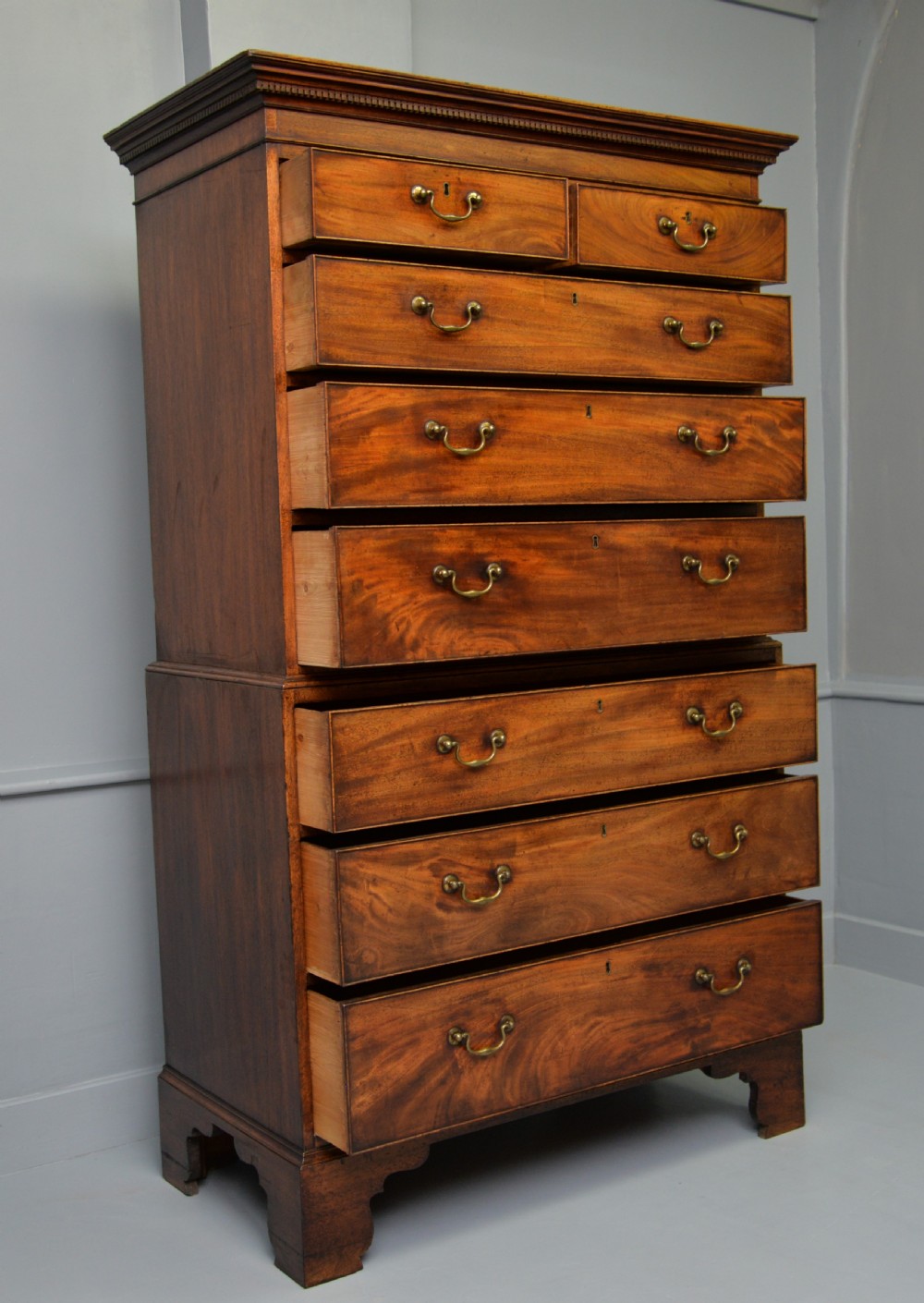 Georgian George III Mahogany Chest On Chest Tallboy View VIII