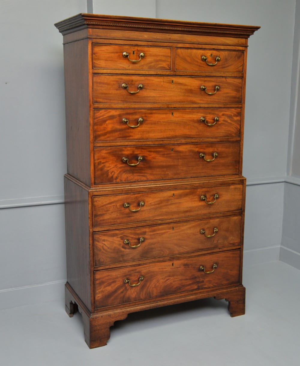 Georgian George III Mahogany Chest On Chest Tallboy View XI