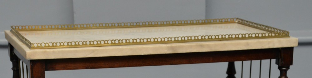 Regency Rosewood & Marble Whatnot Shelves View XIV