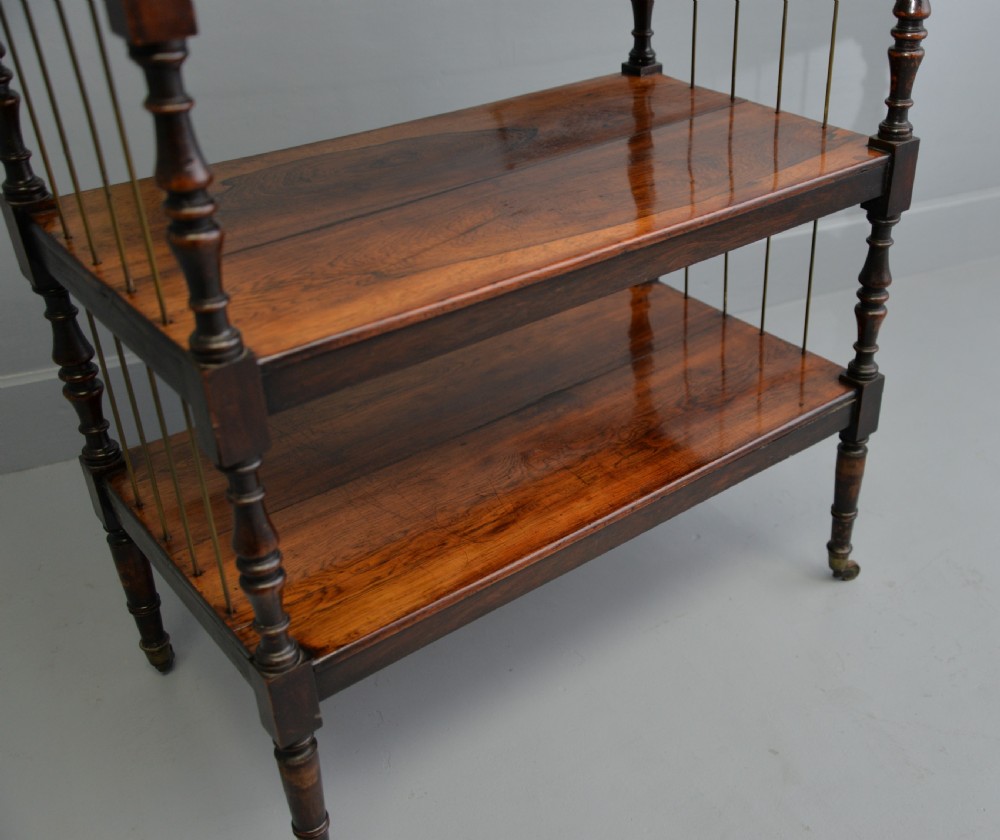 Regency Rosewood & Marble Whatnot Shelves View XVII