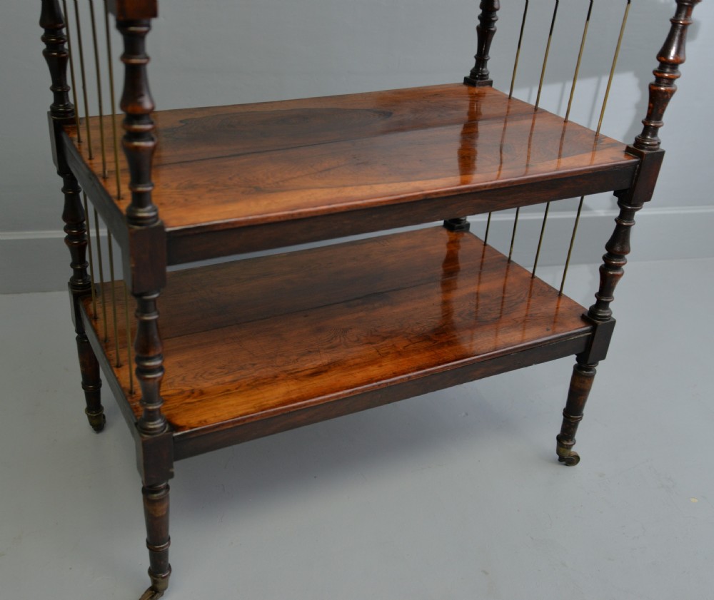 Regency Rosewood & Marble Whatnot Shelves View XVIII