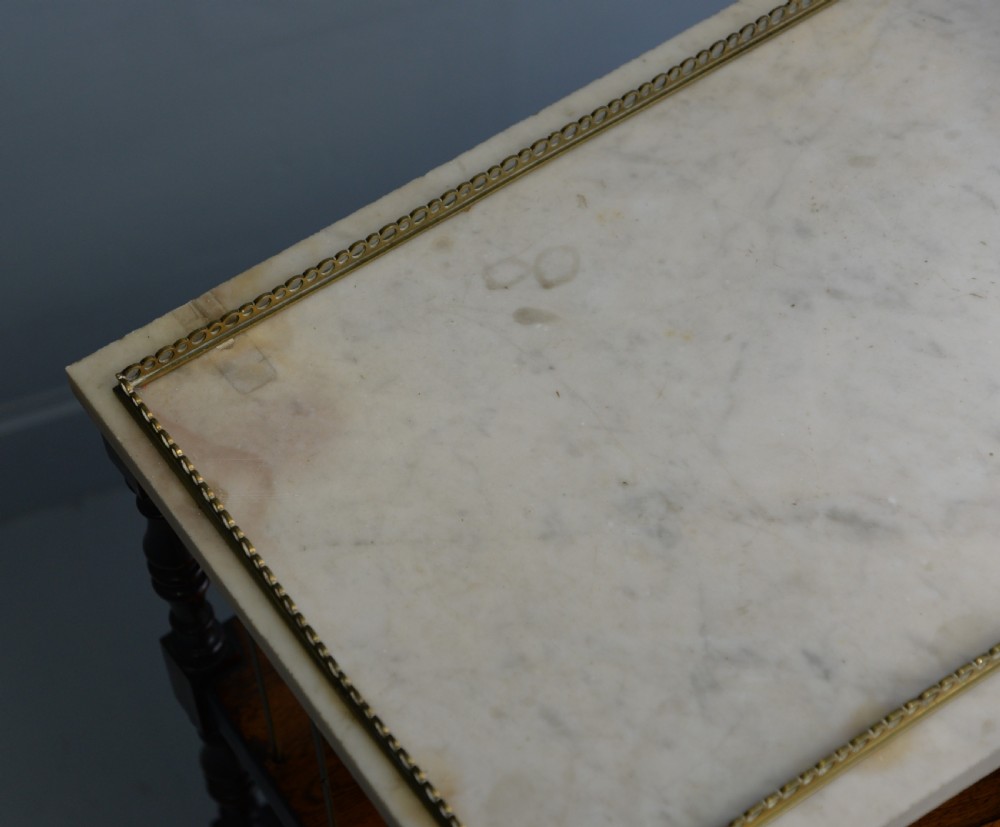 Regency Rosewood & Marble Whatnot Shelves View XX