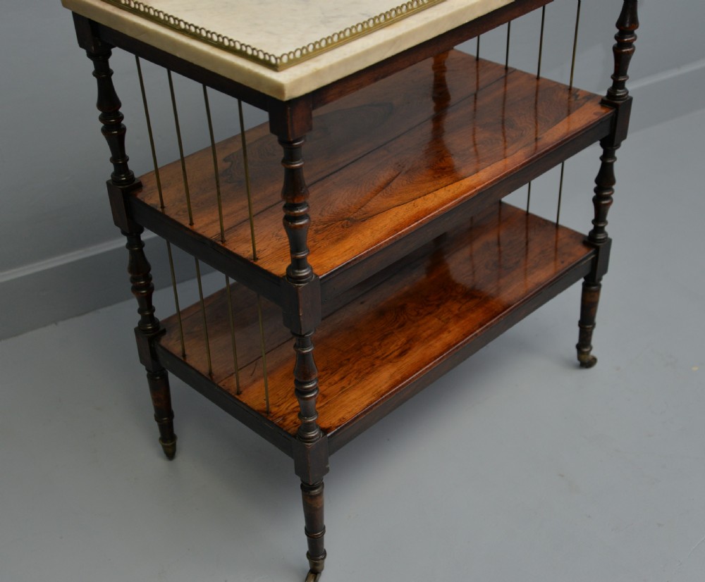 Regency Rosewood & Marble Whatnot Shelves View XXIII