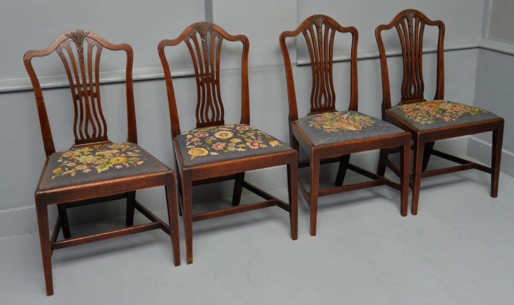 Set Of Six 18th Century Georgian Hepplewhite Mahogany Dining Chairs View IX