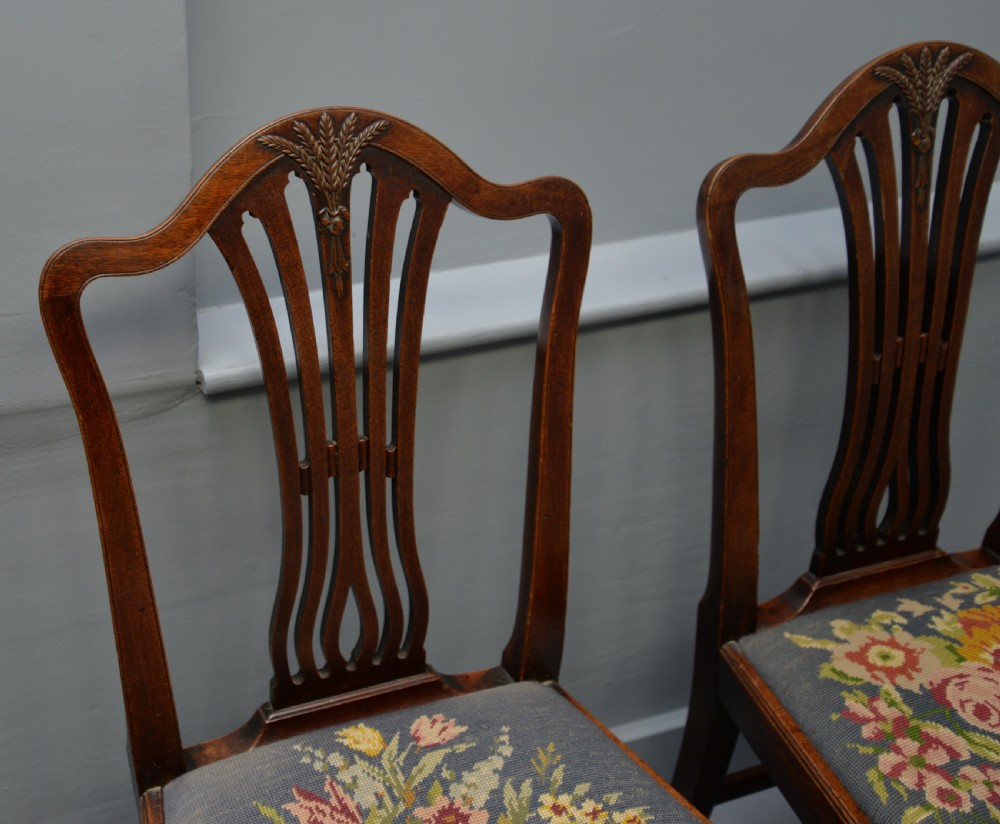 Set Of Six 18th Century Georgian Hepplewhite Mahogany Dining Chairs View X