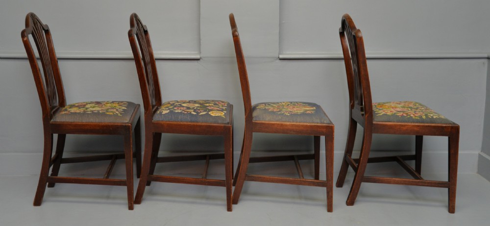 Set Of Six 18th Century Georgian Hepplewhite Mahogany Dining Chairs View XVII